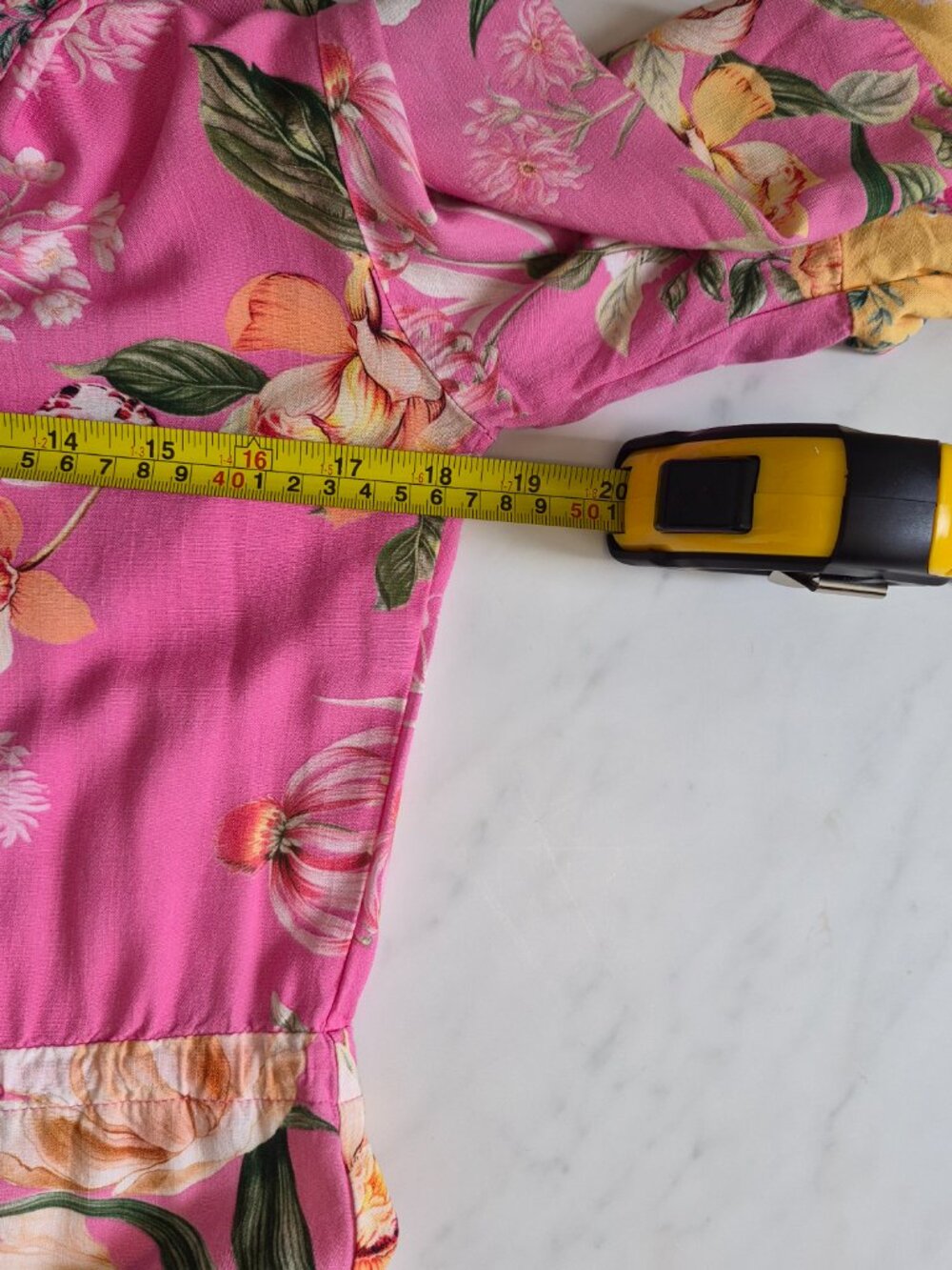 Maaji Pink Floral Kimono Mini Dress Cover Up Boho - Picture 14 of 15